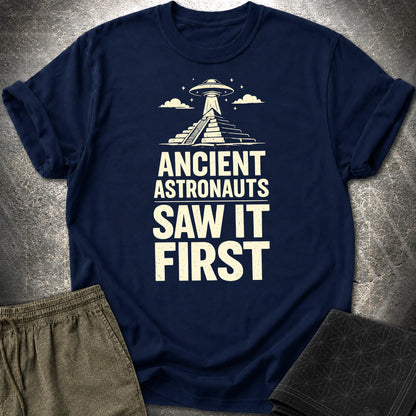 Ancient Astronaut Saw It First - Ancient Astronaut Saw It First T-Shirt - Navy