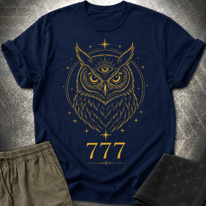 777 Mystic Owl T-Shirt - 777 Mystic Owl T-Shirt - Navy