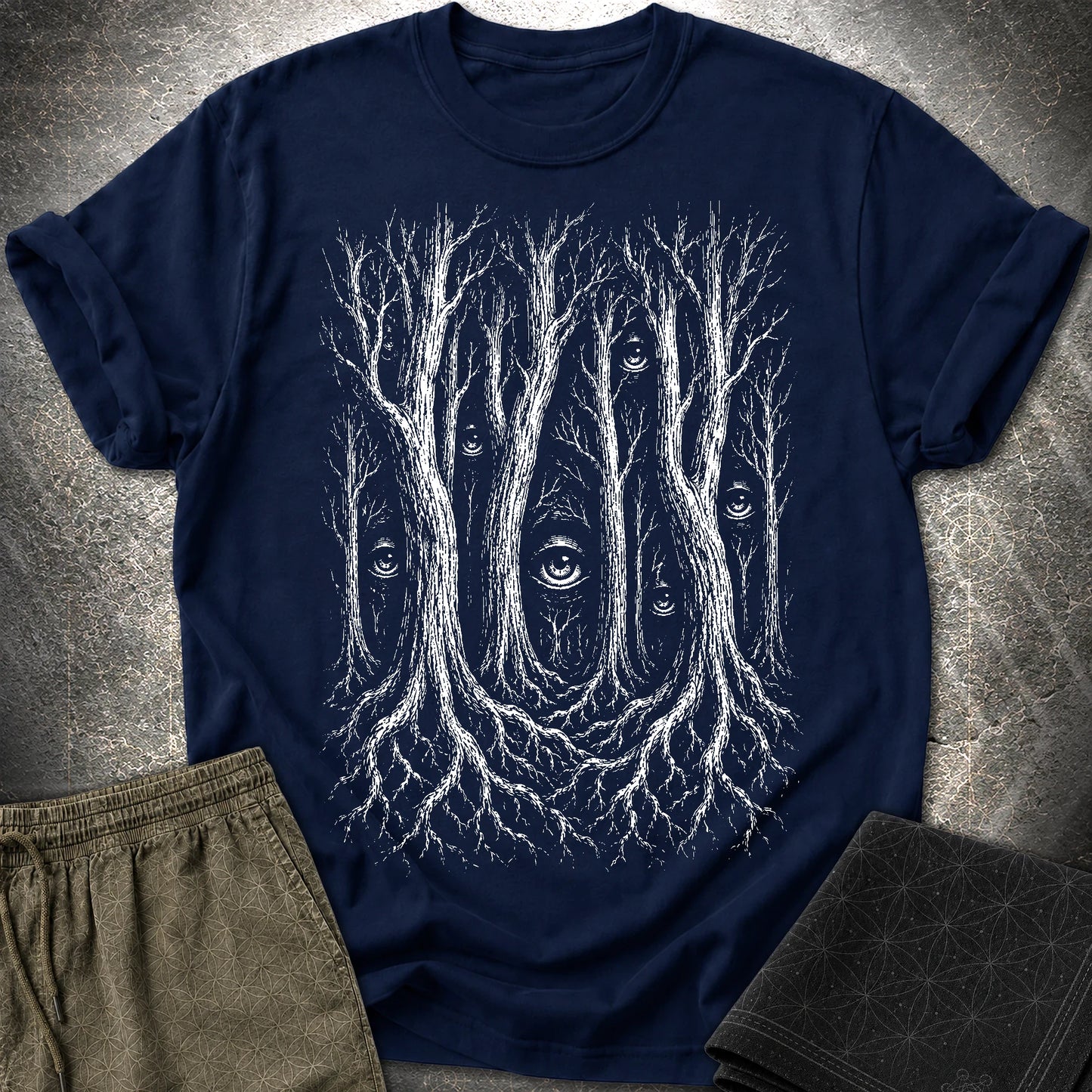 Forest Consciousness Watching - Forest Consciousness Watching T-Shirt - Navy