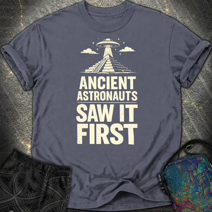 Ancient Astronaut Saw It First - Ancient Astronaut Saw It First Comfort T-Shirt - Navy