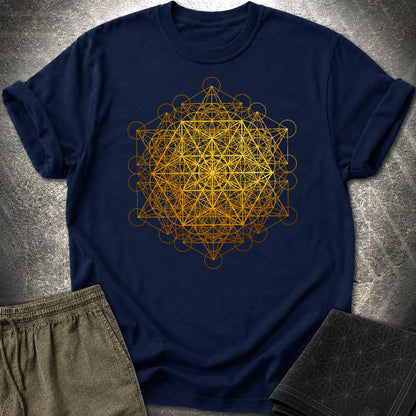 Metatron Vector Equilibrium T-Shirt - Metatron Vector Equilibrium T-Shirt - Navy