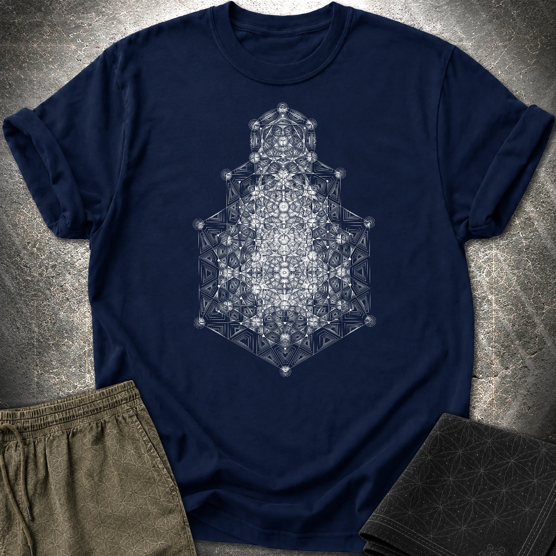 Tower Mosaic T-Shirt - Tower Mosaic T-Shirt - Navy