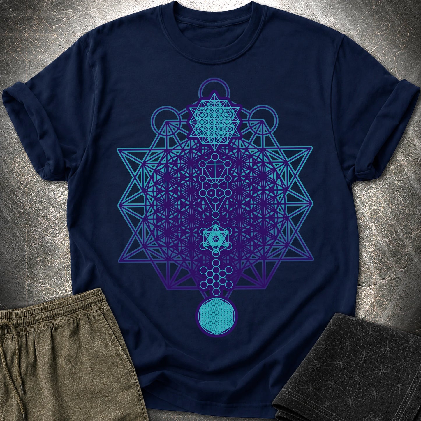 All The Sacred Geometry - All The Sacred Geometry T-Shirt - Navy