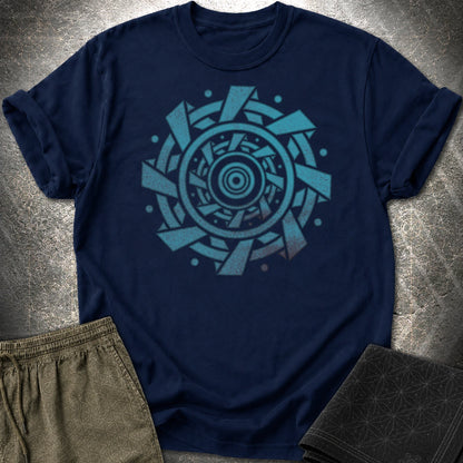 Crop Circle Blue T-Shirt - Crop Circle Blue T-Shirt - Navy