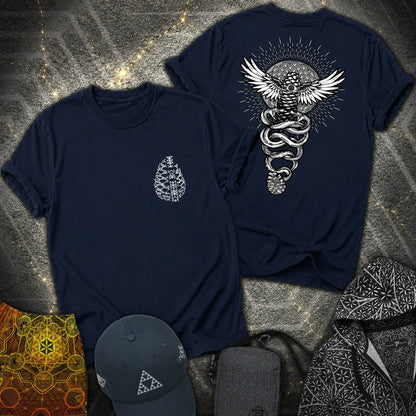 Pineal Gland Awakening 2 Sided T-Shirt - Pineal Gland Awakening 2 Sided T-Shirt - Navy