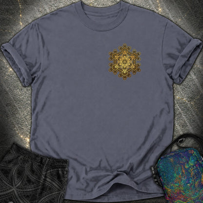 Metatron Fractal Star Comfort T-shirt - Metatron Fractal Star Comfort T-shirt - Navy