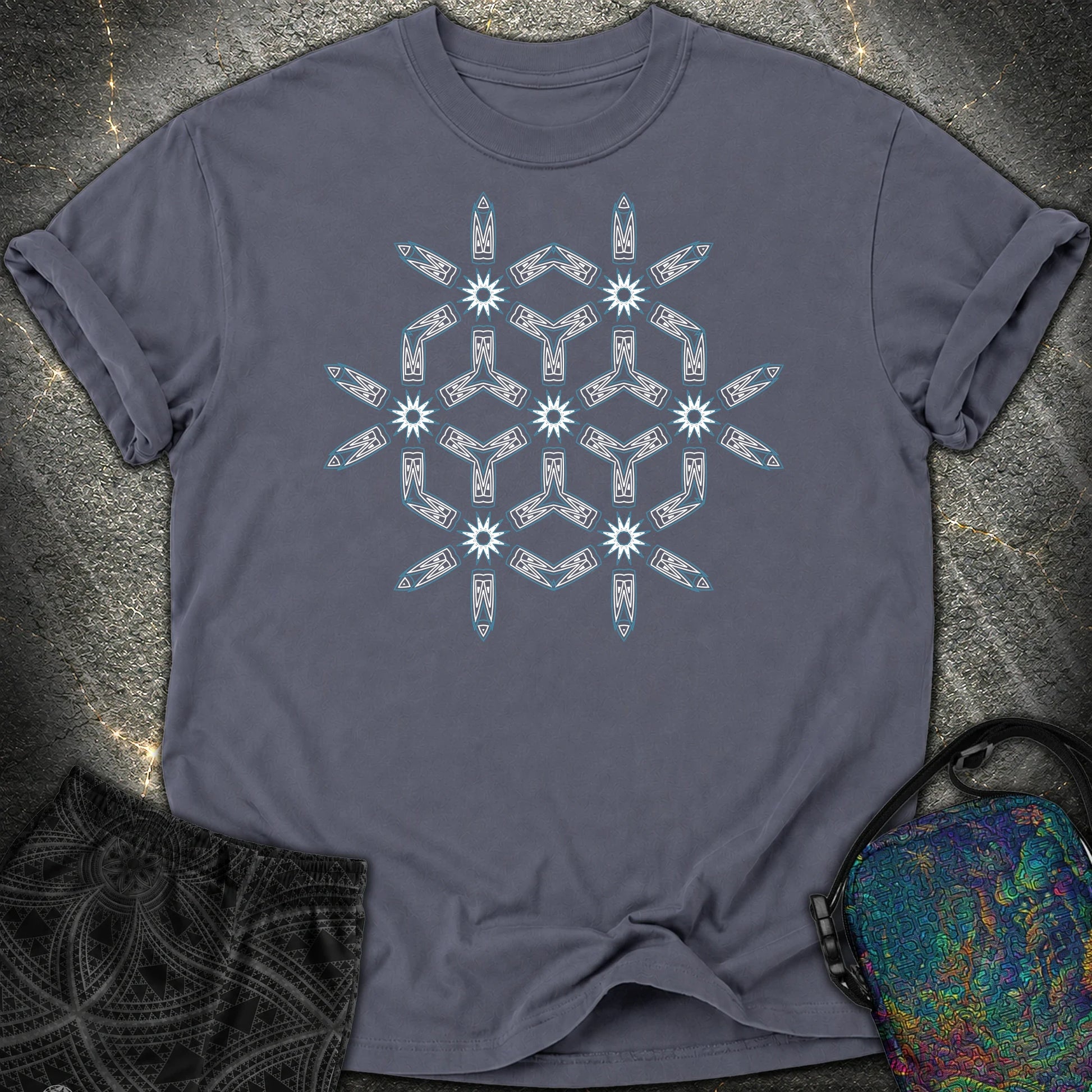 Tribal Geometry - Tribal Geometry Comfort T-Shirt - Navy