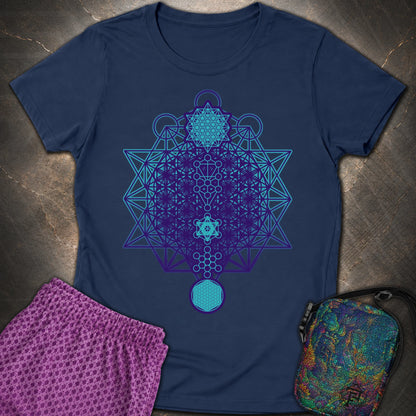 All The Sacred Geometry - All The Sacred Geometry Women’s T-shirt - Navy