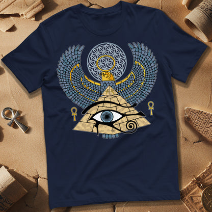 Horus Flower Of Life Egypt T-Shirt