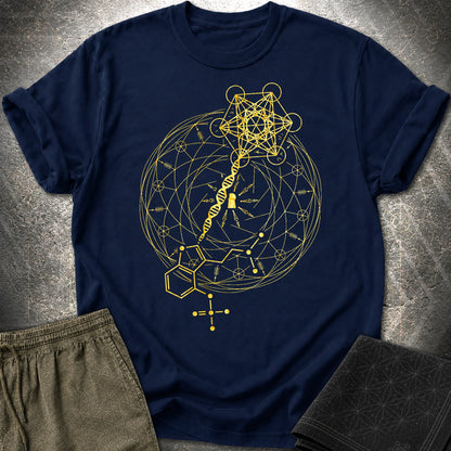 Psilocybin Key To Universe T-Shirt - Psilocybin Key To Universe T-Shirt - Navy