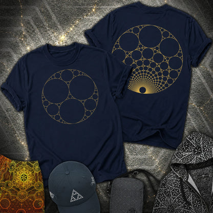 Apollonian Gasket 2 Sided T-Shirt - Apollonian Gasket 2 Sided T-Shirt - Navy