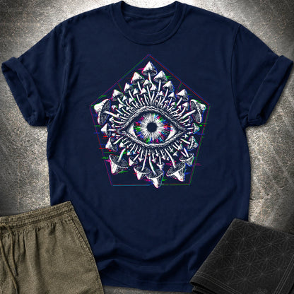 Third Eye Mushroom T-Shirt - Third Eye Mushroom T-Shirt - Navy