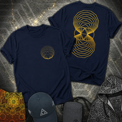 Regular Polygons Geometry 2 Sided T-Shirt - Regular Polygons Geometry 2 Sided T-Shirt - Navy