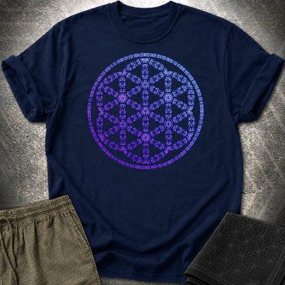 Seed Of Life Purple T-Shirt - Seed Of Life Purple T-Shirt - Navy
