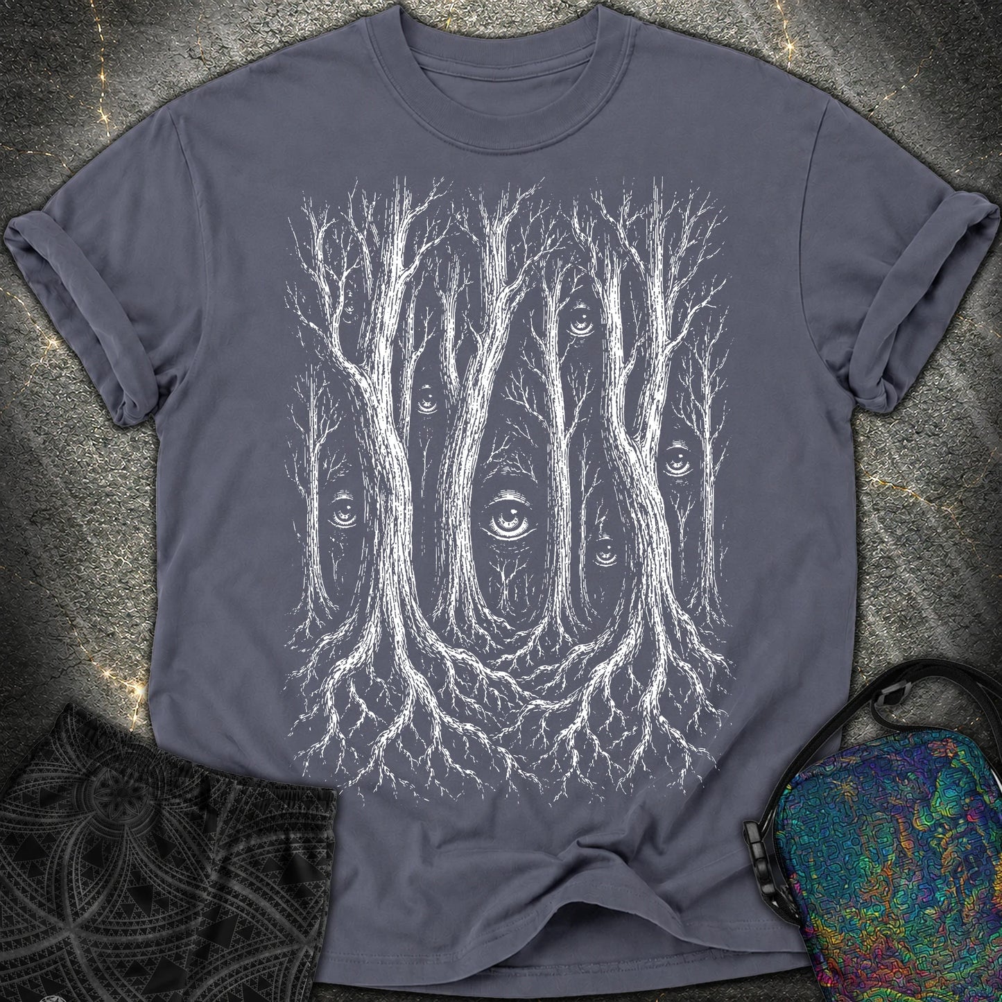 Forest Consciousness Watching - Forest Consciousness Watching Comfort T-Shirt - Navy