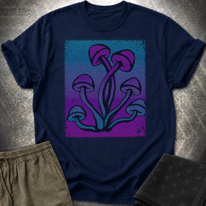 Sacred Mushrooms T-Shirt - Sacred Mushrooms T-Shirt - Navy