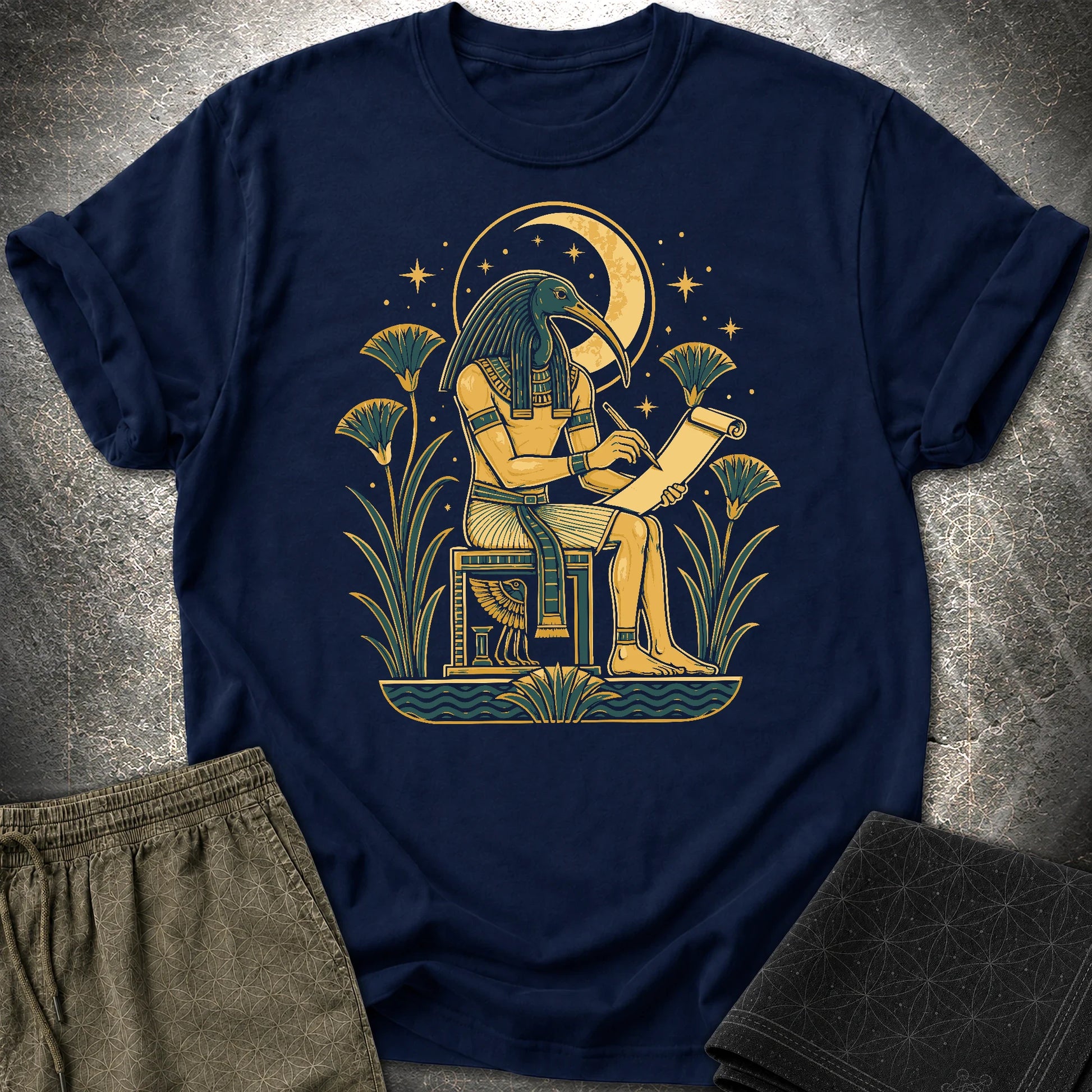 Moonlit Ibis Scribe - Moonlit Ibis Scribe T-Shirt - Navy
