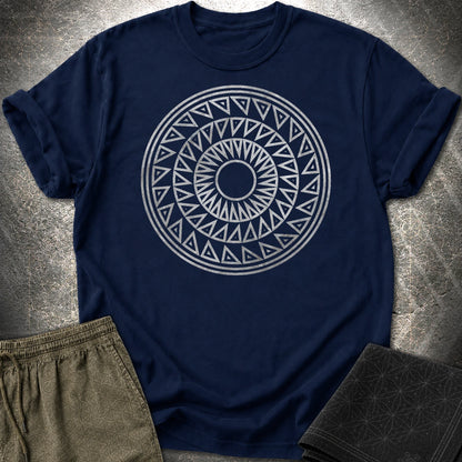 Crop Circle Silver T-Shirt - Crop Circle Silver T-Shirt - Navy