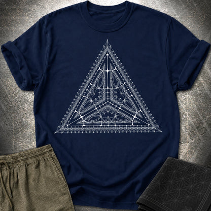 Organic Tetrahedron T-Shirt - Organic Tetrahedron T-Shirt - Navy