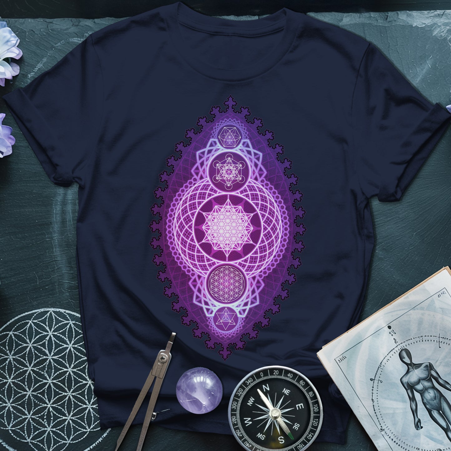 Fractal Sacred Geometry Fusion T-Shirt