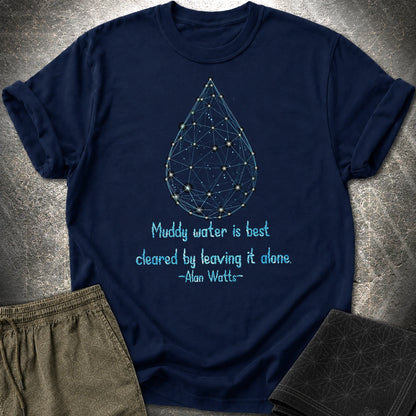 Alan Watts Muddy Water T-Shirt - Alan Watts Muddy Water T-Shirt - Navy