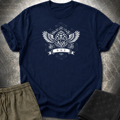 Pineal Eye Sacred Geometry T-Shirt - Pineal Eye Sacred Geometry T-Shirt - Navy