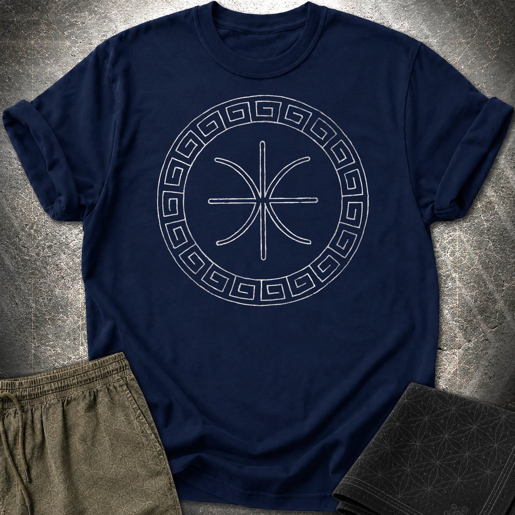 Delphic Epsilon Greek T-Shirt - Delphic Epsilon Greek T-Shirt - Navy