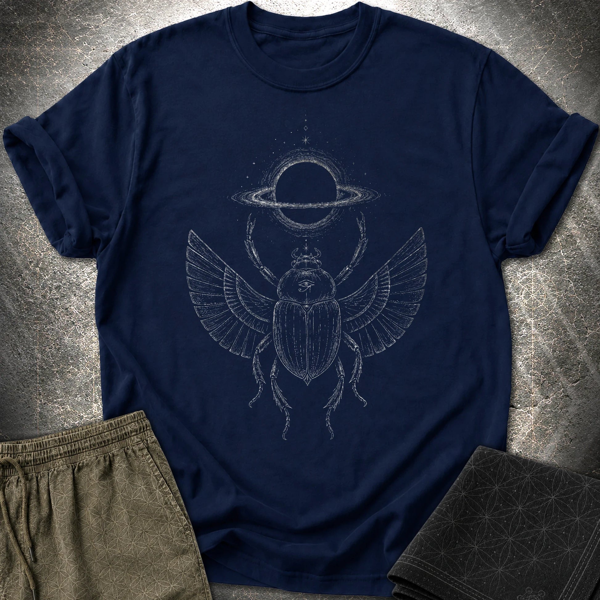 Void Scarab T-Shirt - Void Scarab T-Shirt - Navy