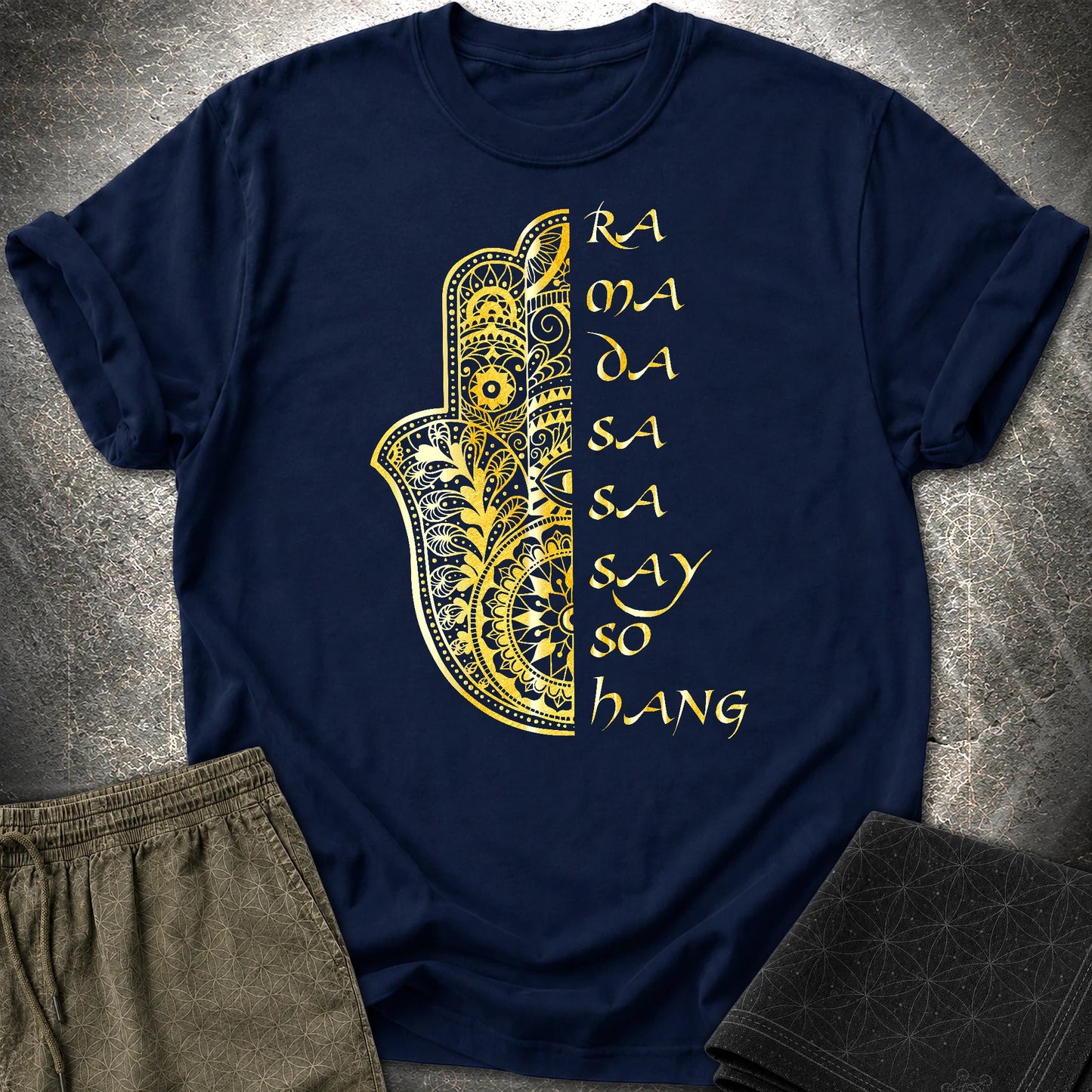 Buddha Mantra T-Shirt - Buddha Mantra T-Shirt - Navy