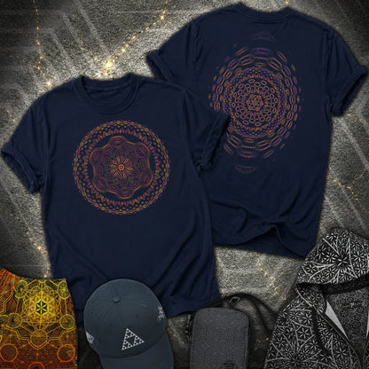Cymandala Front 2 Sided T-Shirt - Cymandala Front 2 Sided T-Shirt - Navy