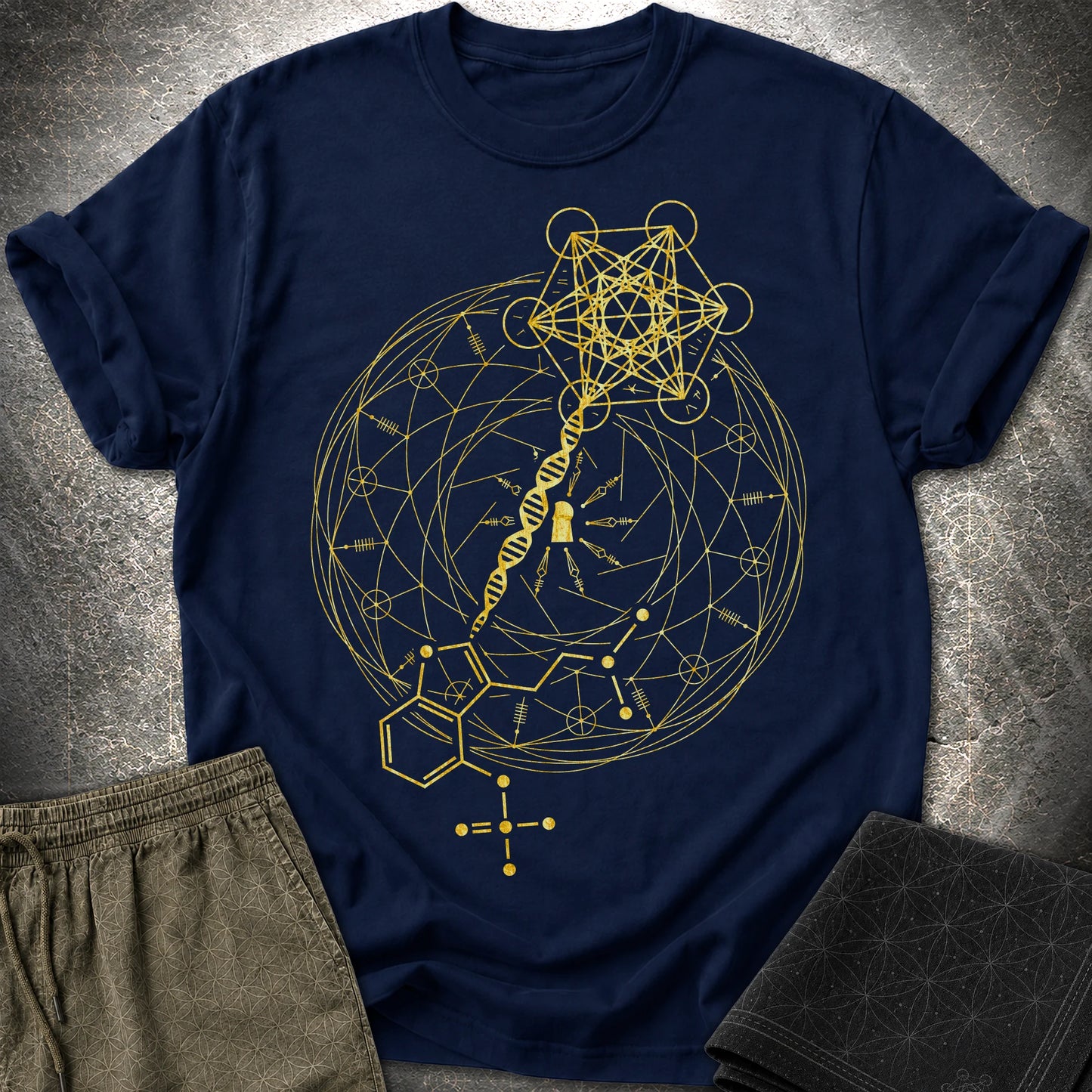 Psilocybin Key To Universe - Psilocybin Key To Universe T-Shirt - Navy