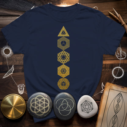 Platonic Solids Sacred Patterns T-Shirt