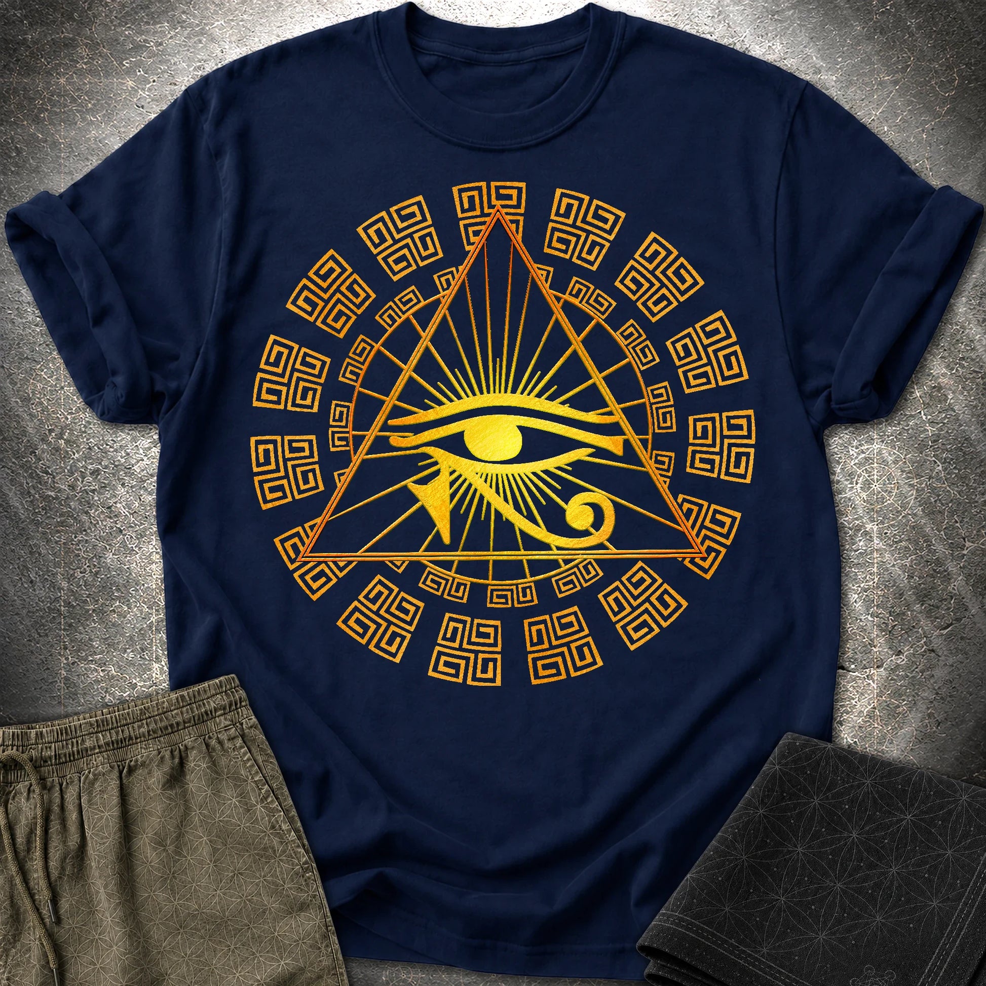Eye Of Horus Egypt T-Shirt - Eye Of Horus Egypt T-Shirt - Navy