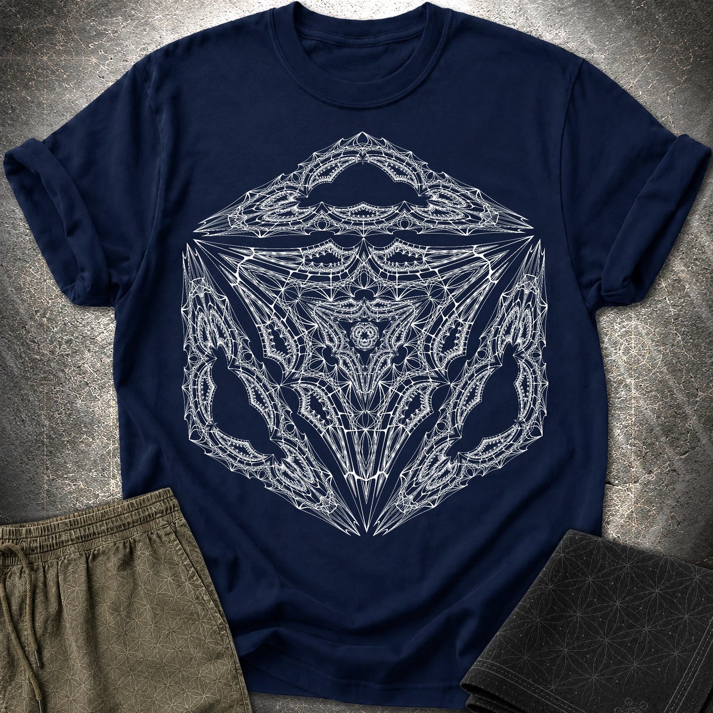 Organic Octahedron T-Shirt - Organic Octahedron T-Shirt - Navy