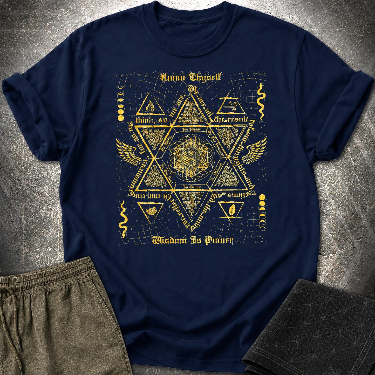 Occult Ancient Wisdom T-Shirt - Occult Ancient Wisdom T-Shirt - Navy