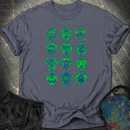 Egregores Cymatic Faces Comfort T-Shirt - Egregores Cymatic Faces Comfort T-Shirt - Navy