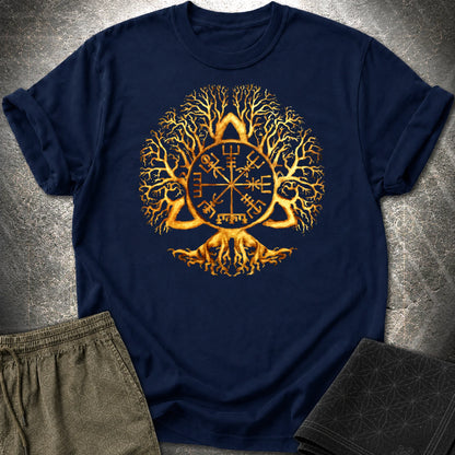 Vegvisir Tree Of Life T-Shirt - Vegvisir Tree Of Life T-Shirt - Navy