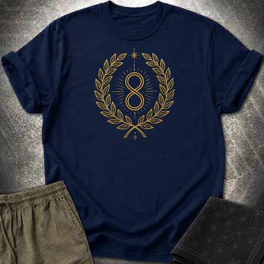 888 Infinity Wreath Unisex T-Shirt - 888 Infinity Wreath Unisex T-Shirt - Navy