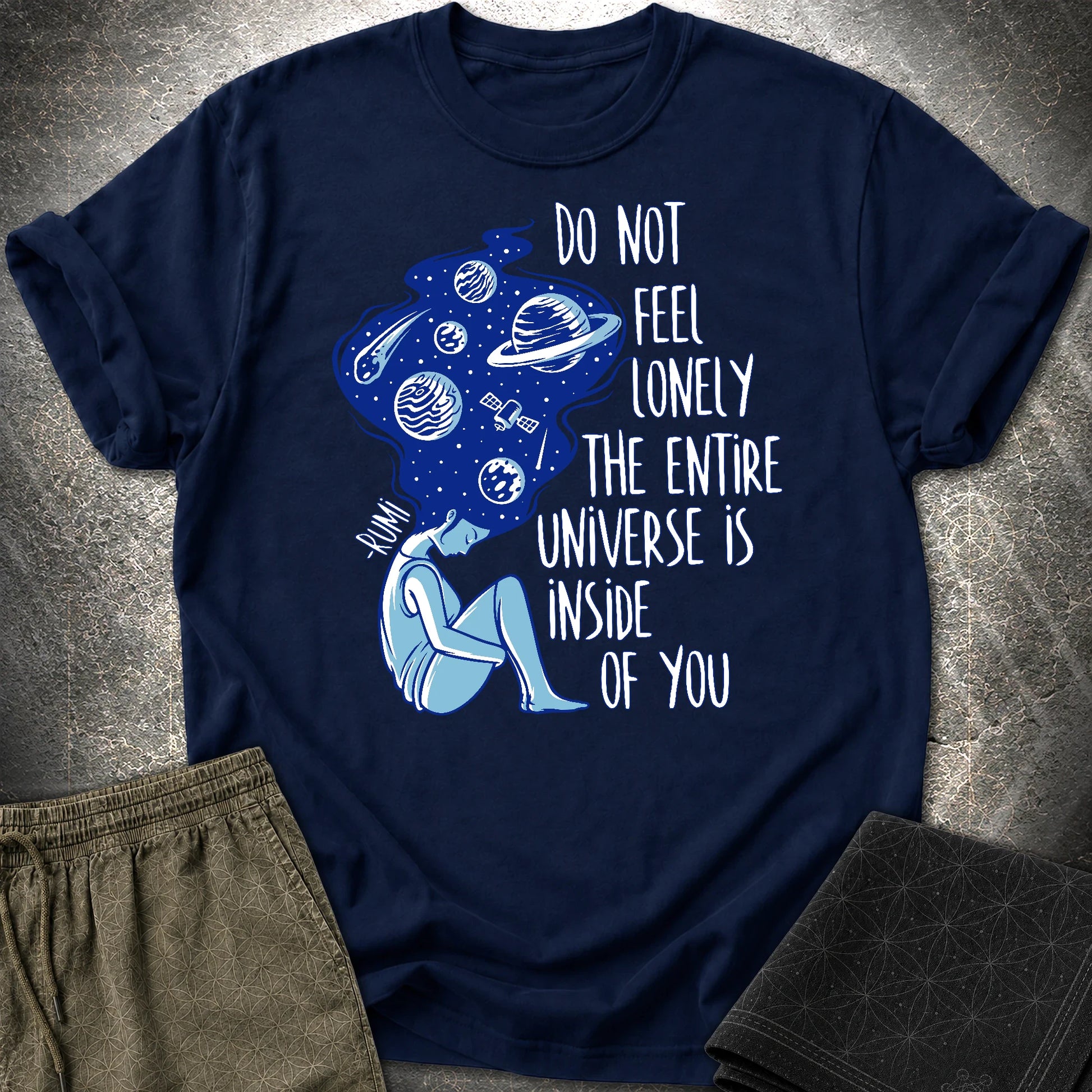 Rumi Universe Within T-Shirt - Rumi Universe Within T-Shirt - Navy