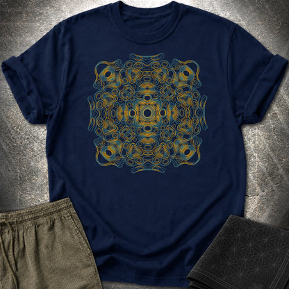 Psychedelic Mandala Boho Hippie Kaleidoscope T-Shirt - Psychedelic Mandala Boho Hippie Kaleidoscope T-Shirt - Navy