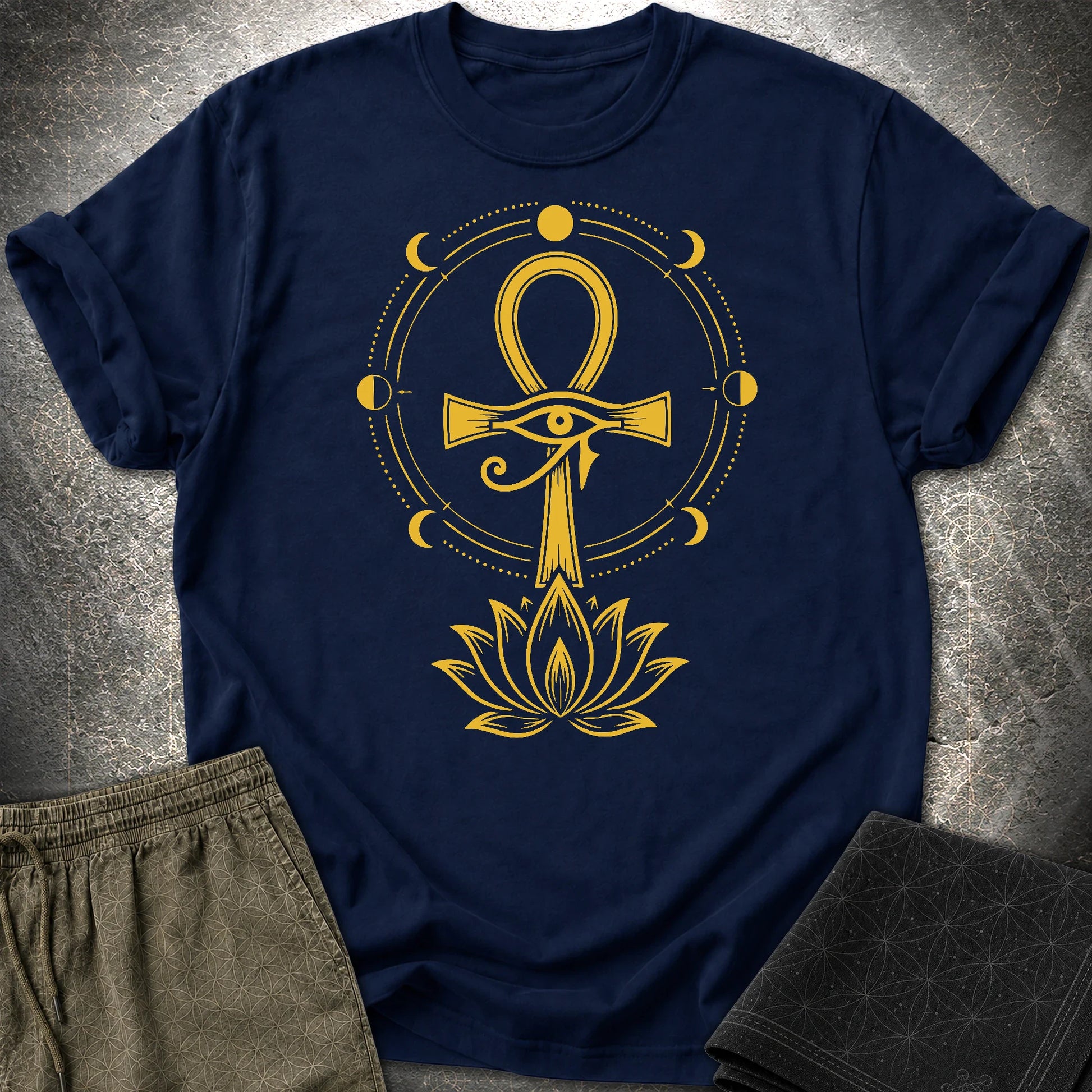 Eye of Life Above Lotus - Eye of Life Above Lotus T-Shirt - Navy