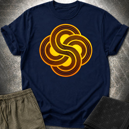 Crop Circle Flow T-Shirt - Crop Circle Flow T-Shirt - Navy