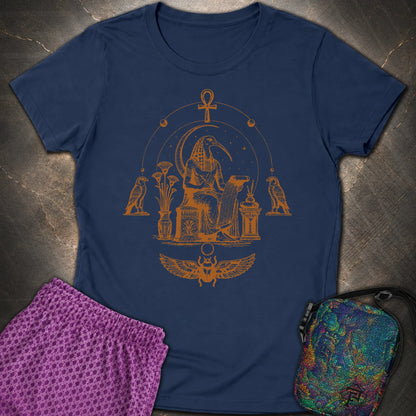 Ibis Scribe Beneath the Moon - Ibis Scribe Beneath the Moon Womens T-Shirt - Navy