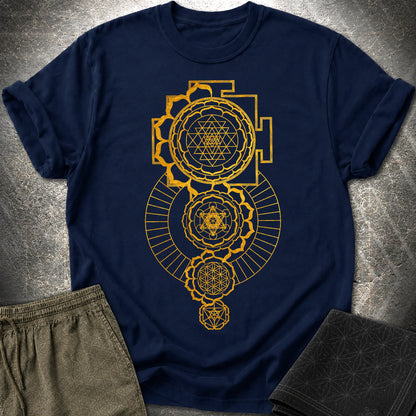 Sacred Mandalas T-Shirt - Sacred Mandalas T-Shirt - Navy