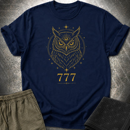 777 Mystic Owl T-Shirt - 777 Mystic Owl T-Shirt - Navy
