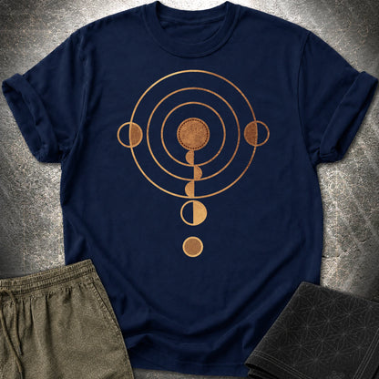 Crop Cirlce Copper T-Shirt - Crop Cirlce Copper T-Shirt - Navy