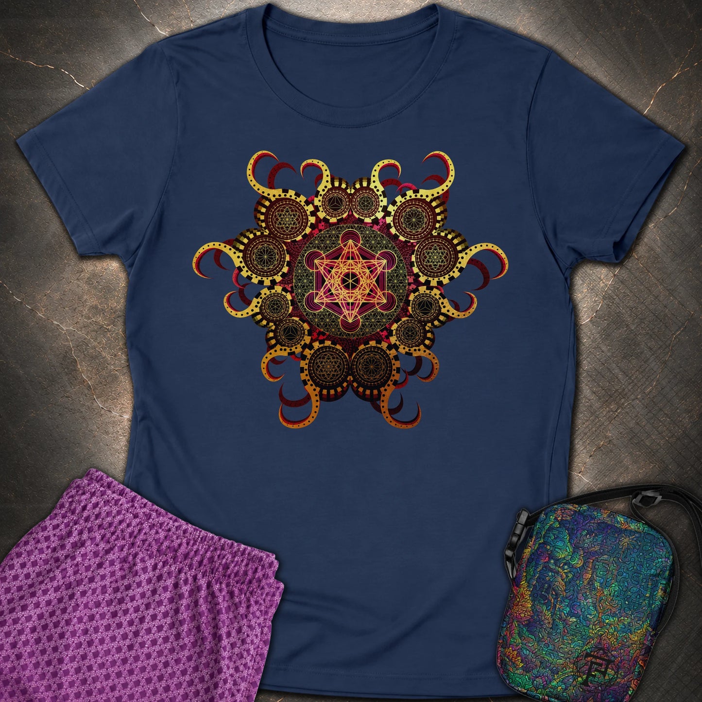 Organic Metatron - Organic Metatron Women’s T-shirt - Navy