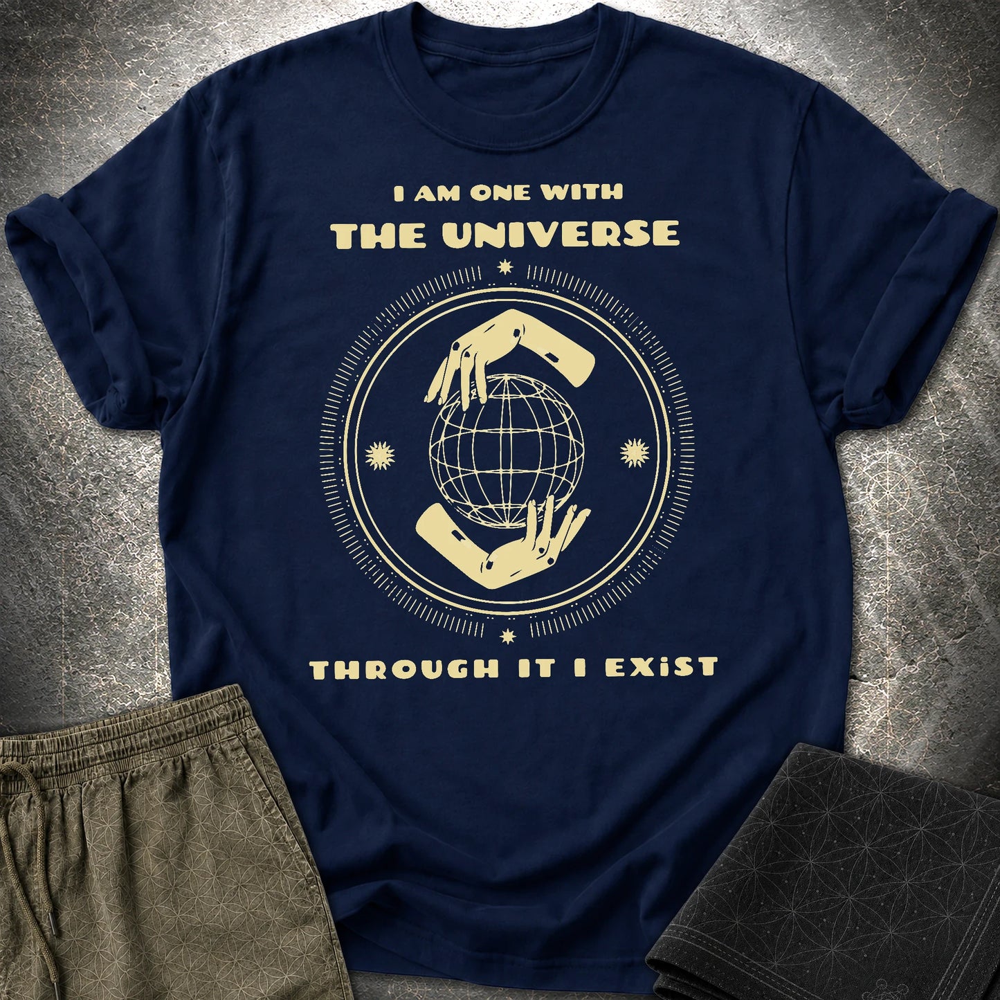 One With The Universe T-Shirt - One With The Universe T-Shirt - Navy