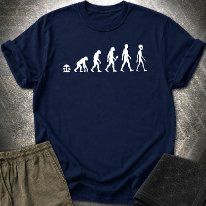 Mushroom Evolution Transformation T-Shirt - Mushroom Evolution Transformation T-Shirt - Navy