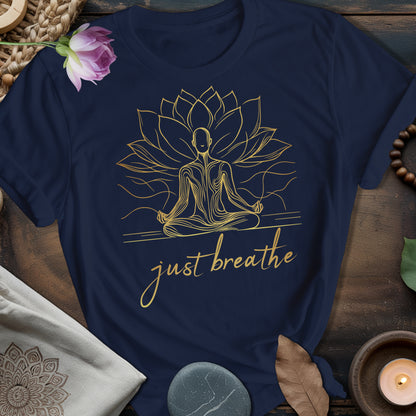 Just Breathe Lotus Meditation T-Shirt